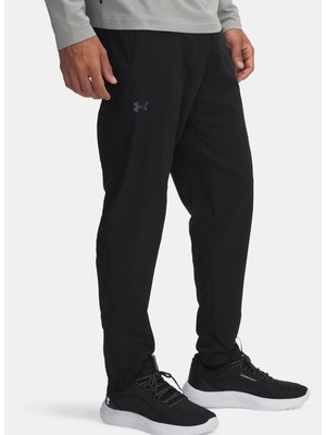 Under Armour 1390055-001-VANISH Woven Tapered Pa Siyah Lastikli Bel Normal Düz Erkek Eşofman Altı
