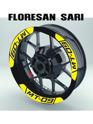 Yeni Özel  Motosiklet Jant Şeridi Yamaha MT09 Sağ-Sol/ön-Arka