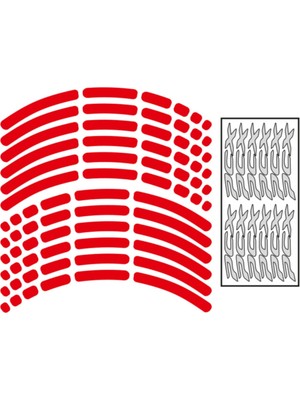 Yeni Özel  Motosiklet Jant Şeridi Honda Pcx Reflektör Kırmızı Sağ-Sol/ön-Arka