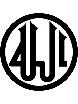 Çınarrium Kufi Hat Yazısı Allah Lafzı Model 5 Oto Özel Yeni Sticker 30 x 30 cm