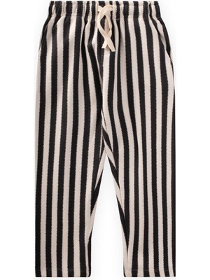 Çizgili Eşofman 3-12 Yaş Siyah