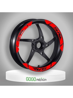 Yeni Özel  Motosiklet Jant Şeridi Rks Uyumlu Kırmızı Geniş Sağ-Sol/ön-Arka