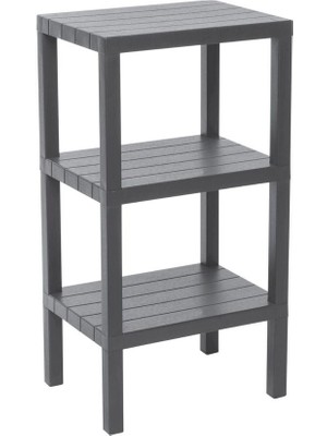 Go İthalat 3 RAFLI GRİ MODÜLER ÜNİTE PLASTİK 38x29x74 cm (5250)