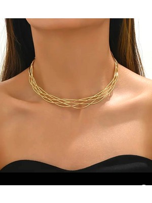 Hasır Model Choker Kolye