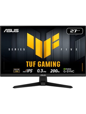 Asus Tuf Gamıng VG279Q5A 27 Fast IPS 1920X1080 0.3ms 200Hz 200Hz Dp HDMI Hoparlör Vesa 3yıl Elmb Sync, 99% Srgb, Gaming Aı Monitör