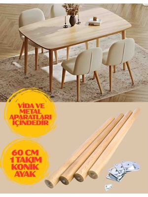 60 cm 4'lük Ham Masa Sehpa Ayağı