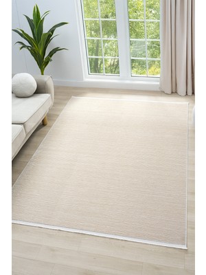 Vitali Home Knidos Bej Halı Yumuşak Dokulu Akrilik Halı Oturma Odası Salon Yatak Odası Halısı 13558A 120 x 180