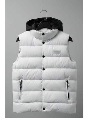 Miniğimin Cicileri Kapüşonlu Cepli Erkek Çocuk Şişme yelek - Krem