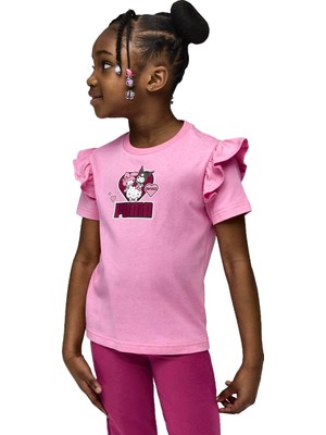 Puma x Hk&fr Ruffle Kız Çocuk Pembe Tişört