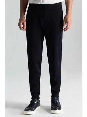 Merino Yün Lacivert Triko Pantolon