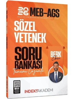 İndeks Akademi 2026 MEB-AGS Sözel Yetenek Soru Bankası Çözümlü