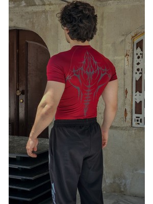 Liber Cyber Bones - Compression T-Shirt (Bordo)
