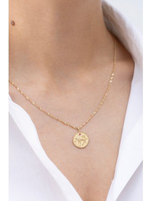 Vintage Aslan Burcu 14 Ayar Altın Kolye