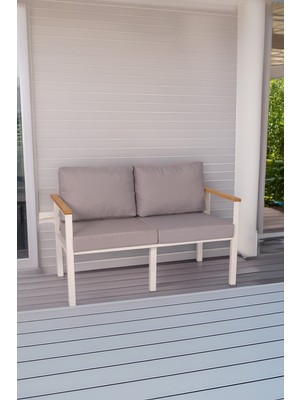 Neokas  Balkon Mobilyası, Bahçe Takımı, 1 Ikili Koltuk, Kafe Koltuğu, Bekleme Alanı Koltuğu