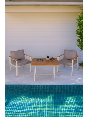 Neokas  Balkon Mobilyası, Bahçe Takımı, 1+1+Masa, Kafe Koltuğu, Bekleme Alanı Koltuğu