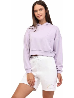 Lumberjack Berin Yog1 MS459 Kapsonlu Kadin Sweat - Lila
