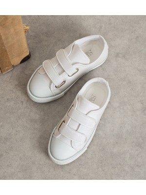 Surpie Shoes Bantlı Işıklı Çocuk Keten Ayakkabı 22-30 Numara Arası Erkek Çocuk Günlük Kullanım