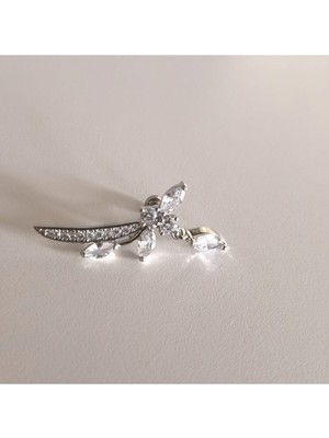 316 L Cerrahi Çelik Barlı Fantezi Yusufçuk Piercing Sol Kulak Için - 1 Adet