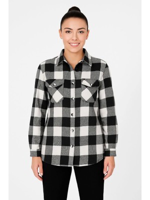 Ezel Glory Uzun Kollu Oduncu Gömlek - Siyah