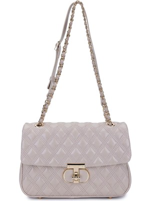 Tamer Tanca Kadın Suni Deri Taupe Omuz Çanta 921 27160 Bn Cnt SK25-26 Taupe