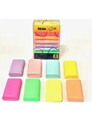 Silka Pastel Renkli Silgi Seti 8 Adet Farklı Renklerle Eğlenceli Yazım Deneyimi