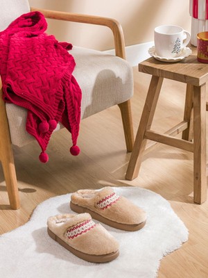 Kadın Pelüş Ev Terliği  (W5)