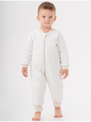 Moi Noi Fermuarlı Uzun Kollu Kışlık Bebek Çocuk Uyku Tulumu Safari 2,5 Tog Safari Hayvan Desenli