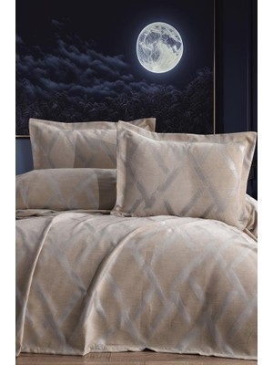 Nisan 3 Parça Çift Kişilik Pike Takımı 240X260 Cappucino