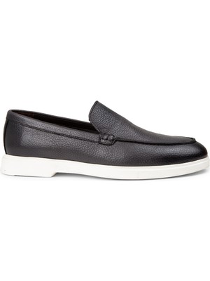 Deery Erkek Hakiki Deri Gri Loafer Ayakkabı - 01957MGRIE02