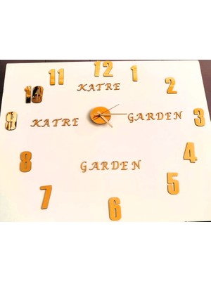 Isme Özel Pleksi Serpme Duvar Saati Çok Şık Bir Tasarım No: 23