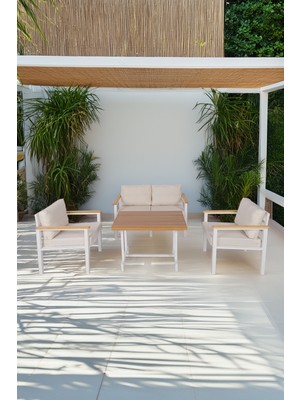 Neokas  Balkon Mobilyası, Bahçe Takımı, Kafe Koltuğu, Bekleme Alanı Koltuğu, 1 + 1 + 2 + Masa