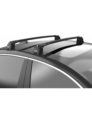 Turtle Can Carry Turtle Air-3 Premium Black Bmw 5 Serisi (G30) Sedan için Portbagaj Ara Atkı Seti, Siyah