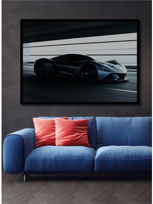 Çerçeve Görünümlü Hızlı Yarış Arabası Modern Dekoratif Ahşap Ev/işyeri/ofis Kare Tablo