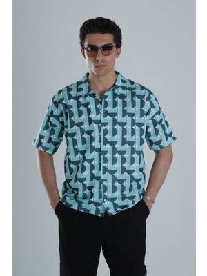 Erkek Küre Desenli Hawai Gömlek