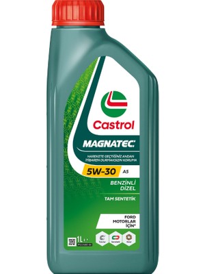 Castrol Magnatec 5W-30 A5 Tam Sentetik Motor Yağı 1 lt Benzinli ve Dizel Motorlar İçin (Üretim Yılı 2025)