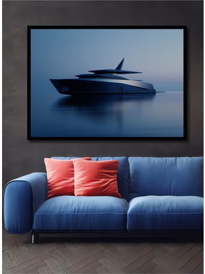 Çerçeve Görünümlü Lüks Yat Modern Sanat Dekoratif Ahşap Ev/işyeri/ofis Kare Tablo