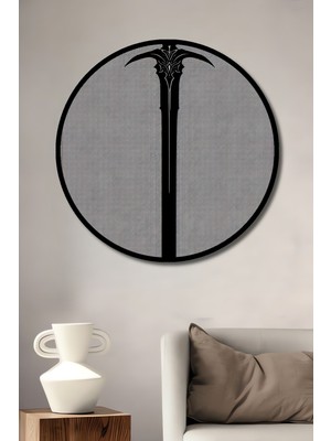 Çerçeve Görünümlü Kılıç Gölgesi Soyut Dekoratif Ahşap Ev/işyeri/ofis Yuvarlak Tablo