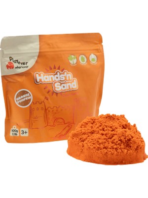 Playever Hands'n Sand Doğal Oyun Kumu 500GR - Turuncu