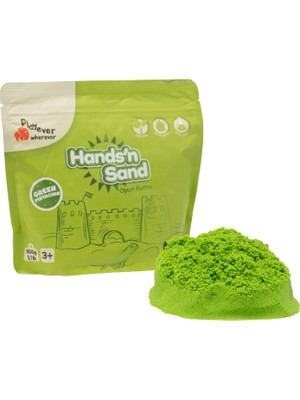 Playever Hands'n Sand Doğal Oyun Kumu 500gr - Yeşil
