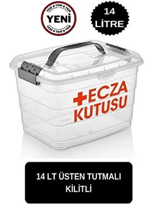 Ecza Kutusu 14 Lt Ilk Yardım Ecza Dolabı Çantası Kutusu Saklama Kabı Dolabı Büyük Boy