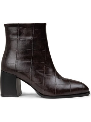 Deery Kadın Kahverengi Fermuarlı Bot - K0945ZKHVC01