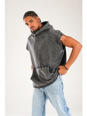 Premium Kapüşonlu Antrasit Sweat