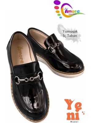 Sermoda Amore Erkek Çocuk Tokalı Günlük Ayakkabı Suni Deri Kaydırmaz Taban ile Konforlu Kullanım