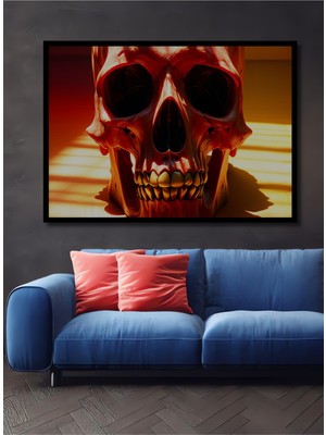 Çerçeve Görünümlü Kızıl Ölümün Dansı Yağlı Boya Görünümlü Dekoratif Ahşap Ev/işyeri/ofis Kare Tablo