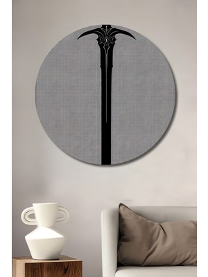 Kılıç Gölgesi Soyut Dekoratif Ahşap Ev/işyeri/ofis Yuvarlak Tablo