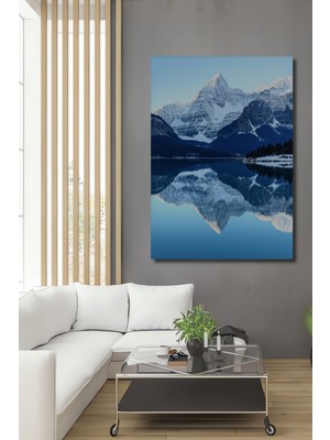 Buzul Dağların Rüyası Dekoratif Ahşap Ev/işyeri/ofis Kare Tablo