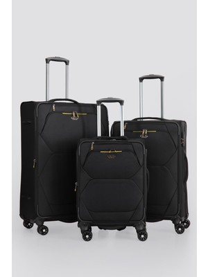 Ultra Hafif Körüklü Kumaş 3 Lü Valiz Seti