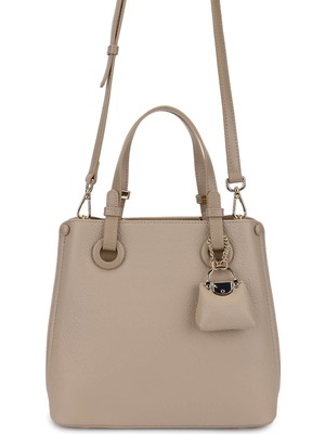 Tamer Tanca Kadın Suni Deri Taupe Omuz Çanta 921 27147 Bn Cnt SK25-26 Taupe