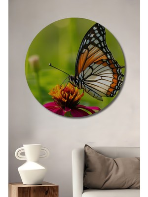 Nektar Dansı Kelebek Dekoratif Ahşap Ev/işyeri/ofis Yuvarlak Tablo