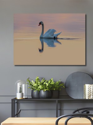 Pastel Rüya Kuğusu Dekoratif Ahşap Ev/işyeri/ofis Kare Tablo